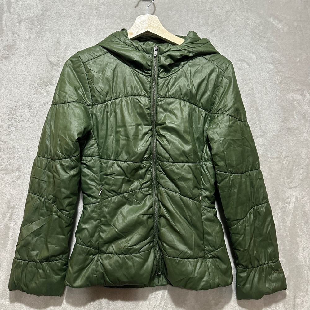 Patagonia Lidia Women's Hooded Quilted Insulated Puffer Jacket Small Green
